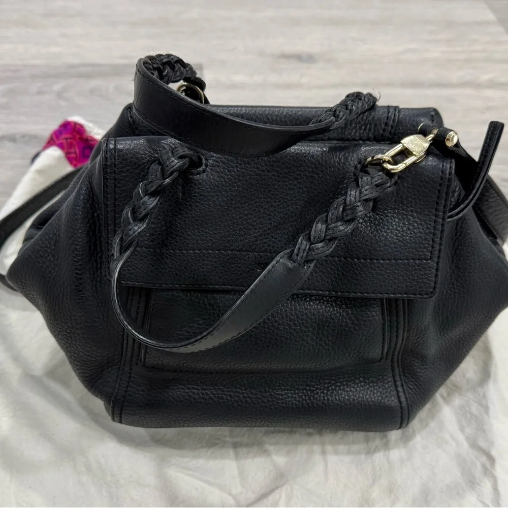 Tory Burch leather Bag | half moon braided strap cross body